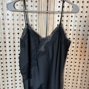 Zara Black Lace Trim Chemise